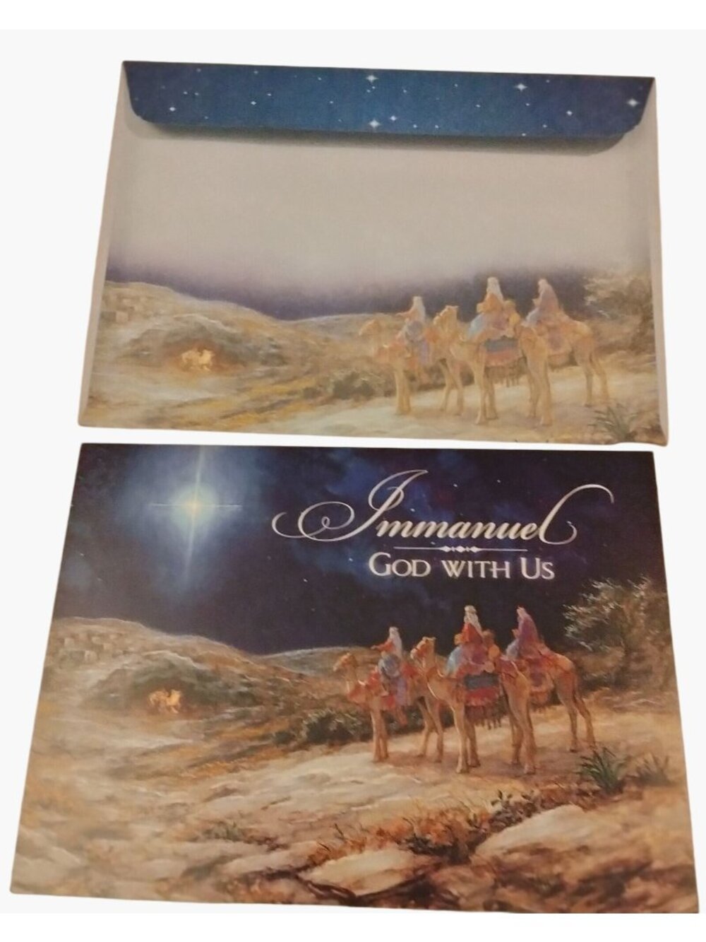 Immanuel God With Us Christmas Card Christian Nativity Wise Men Isaiah 7 14